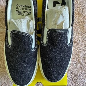 NEW Converse x Golf Wang One Star CC Slip-On Sneakers – Black Suede